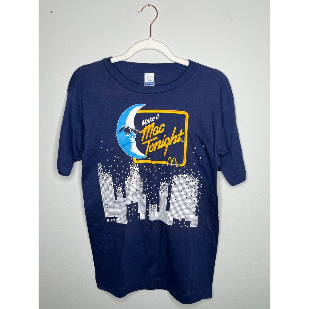 Vintage 1980s McDonald’s Mac Tonight T-Shirt - Made in USA - Size M (38-40)